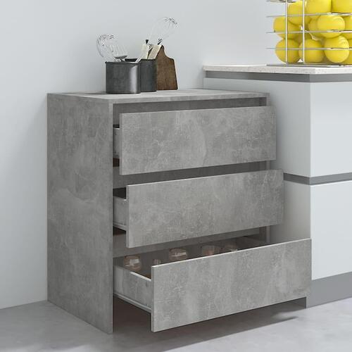 Skænk 70x41x75 cm konstrueret træ betongrå
