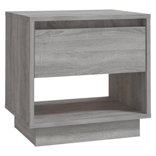 Sengeborde 2 stk. 45x34x44 cm konstrueret træ grå sonoma-eg