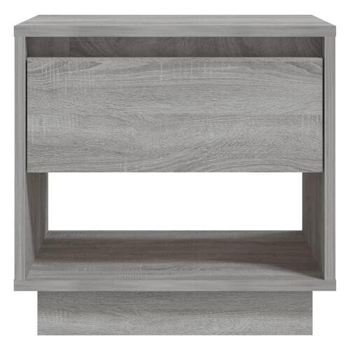 Sengeborde 2 stk. 45x34x44 cm konstrueret træ grå sonoma-eg