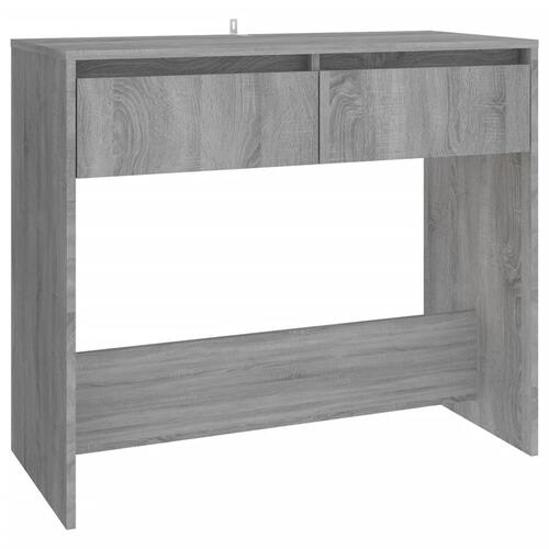 Konsolbord 89x41x76,5 cm stål grå sonoma-eg