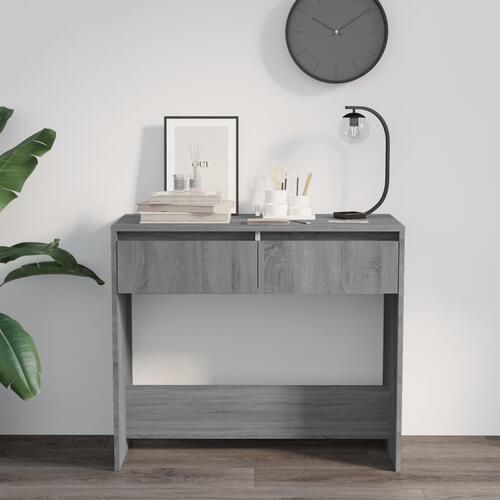 Konsolbord 89x41x76,5 cm stål grå sonoma-eg