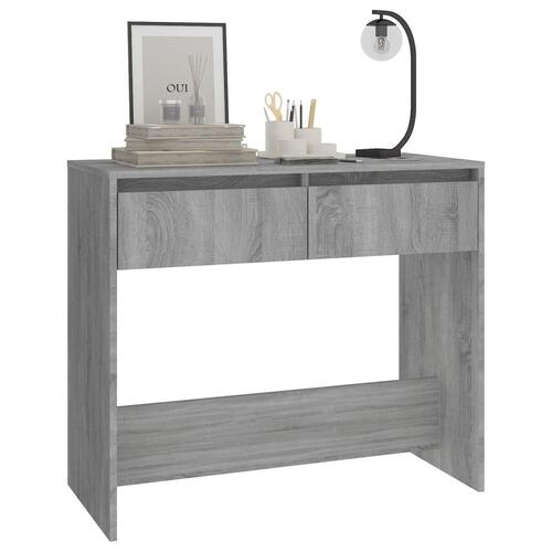 Konsolbord 89x41x76,5 cm stål grå sonoma-eg
