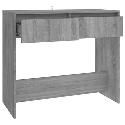 Konsolbord 89x41x76,5 cm stål grå sonoma-eg