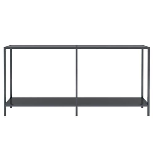 Konsolbord 160x35x75,5 cm hærdet glas sort