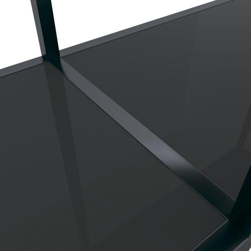 Konsolbord 160x35x75,5 cm hærdet glas sort
