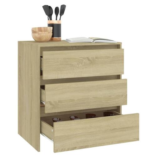 Skænk 70x41x75 cm konstrueret træ sonoma-eg