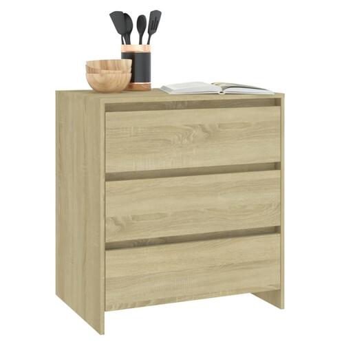 Skænk 70x41x75 cm konstrueret træ sonoma-eg