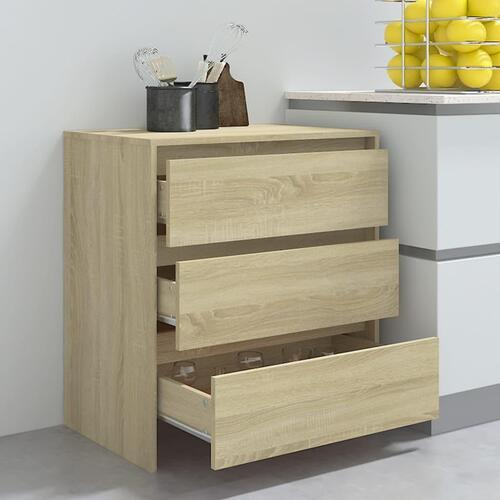 Skænk 70x41x75 cm konstrueret træ sonoma-eg