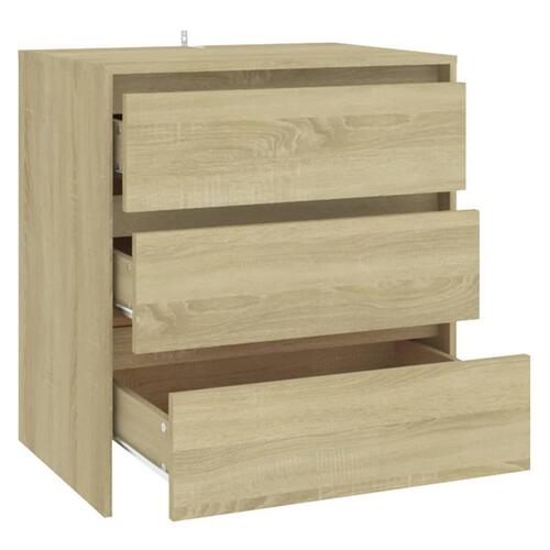 Skænk 70x41x75 cm konstrueret træ sonoma-eg