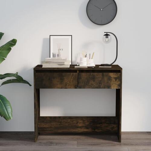 Konsolbord 89x41x76,5 cm stål røget egetræsfarve