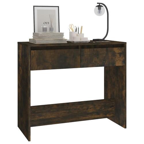 Konsolbord 89x41x76,5 cm stål røget egetræsfarve