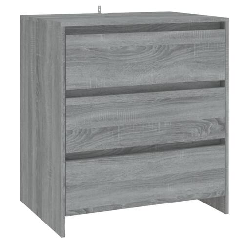 Skænk 70x41x75 cm konstrueret træ grå sonoma-eg