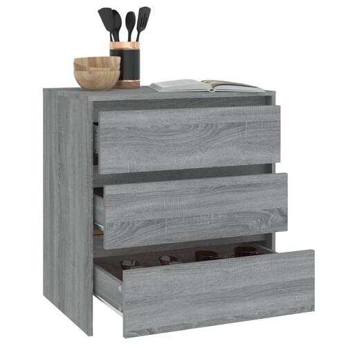 Skænk 70x41x75 cm konstrueret træ grå sonoma-eg