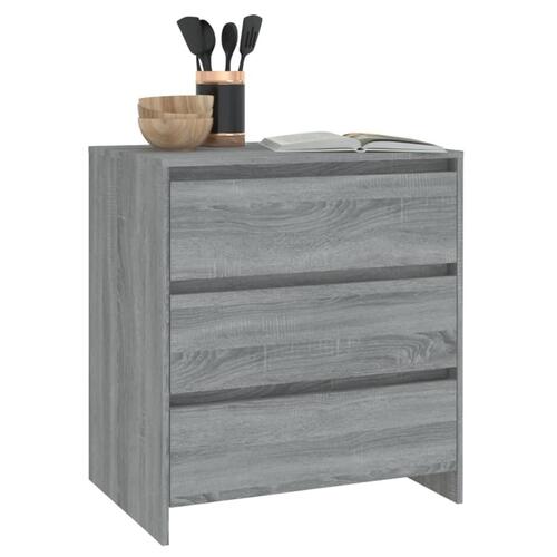 Skænk 70x41x75 cm konstrueret træ grå sonoma-eg