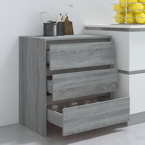 Skænk 70x41x75 cm konstrueret træ grå sonoma-eg