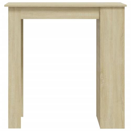 Barbord med opbevaringsstativ 102x50x103,5 cm spånplade sonoma