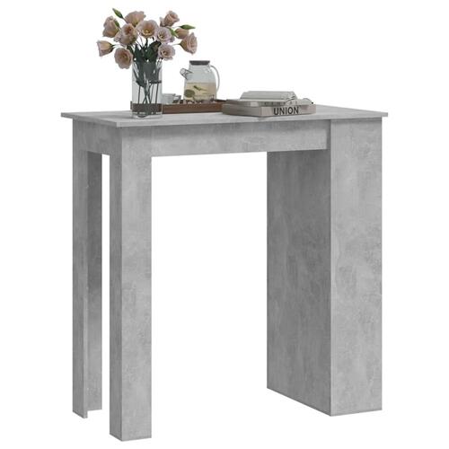 Barbord med opbevaringsstativ 102x50x103,5 cm betongrå