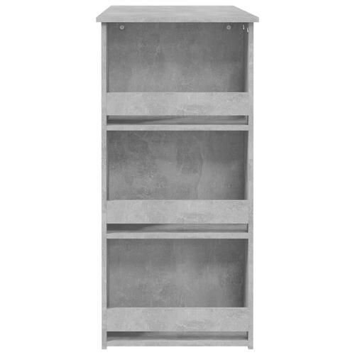 Barbord med opbevaringsstativ 102x50x103,5 cm betongrå