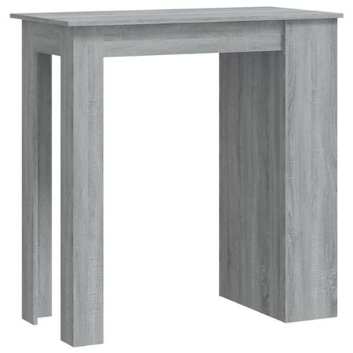 Barbord med opbevaringsstativ 102x50x103,5 cm spånplade grå