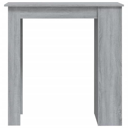 Barbord med opbevaringsstativ 102x50x103,5 cm spånplade grå