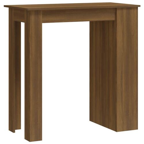 Barbord m. opbevaringsstativ 102x50x103,5 cm spånplade brunt eg