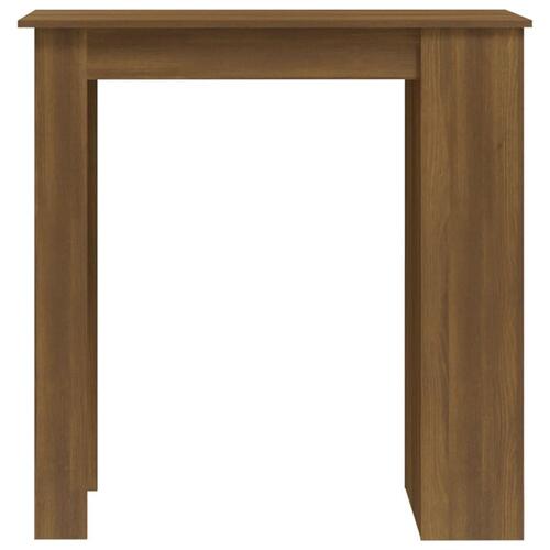 Barbord m. opbevaringsstativ 102x50x103,5 cm spånplade brunt eg