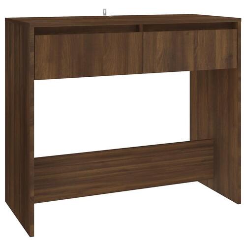 Konsolbord 89x41x76,5 cm stål brun egetræsfarve