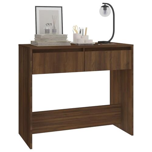 Konsolbord 89x41x76,5 cm stål brun egetræsfarve