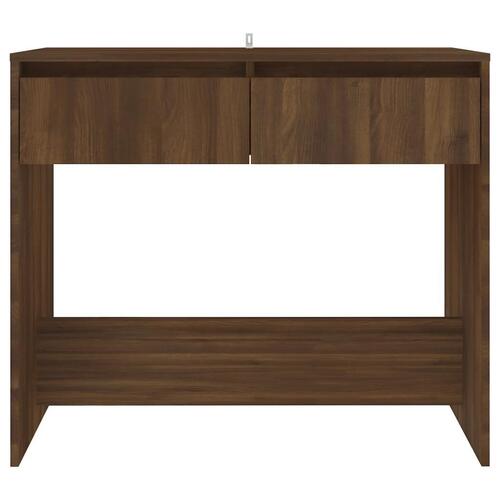 Konsolbord 89x41x76,5 cm stål brun egetræsfarve