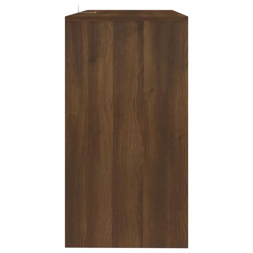 Konsolbord 89x41x76,5 cm stål brun egetræsfarve