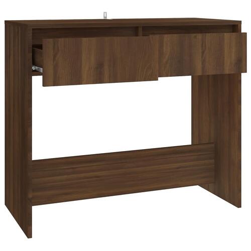 Konsolbord 89x41x76,5 cm stål brun egetræsfarve