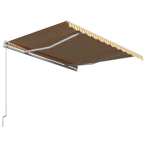 Foldemarkise manuel betjening 300 x 250 cm gul og hvid