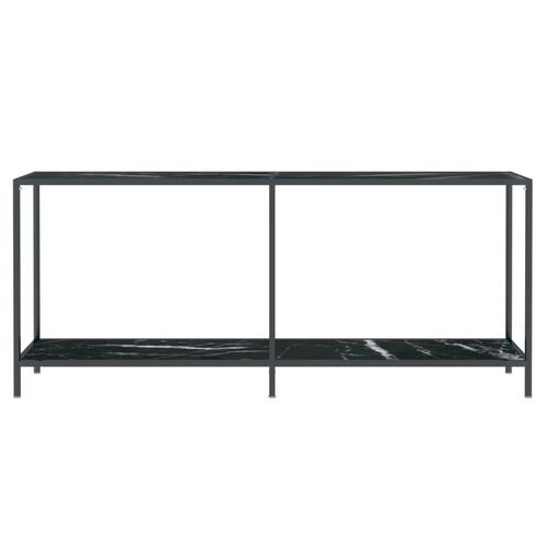 Konsolbord 180x35x75,5 cm hærdet glas sort