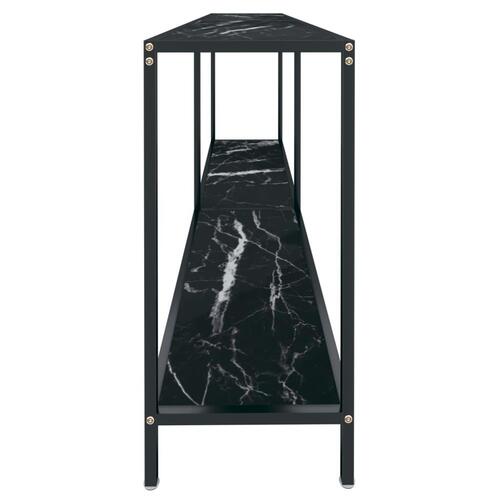 Konsolbord 180x35x75,5 cm hærdet glas sort