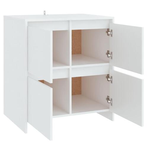Skænk 70x41x75 cm konstrueret træ hvid