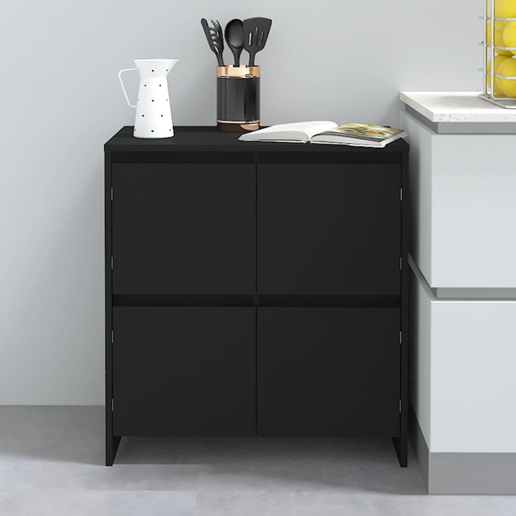 Skænk 70x41x75 cm konstrueret træ sort