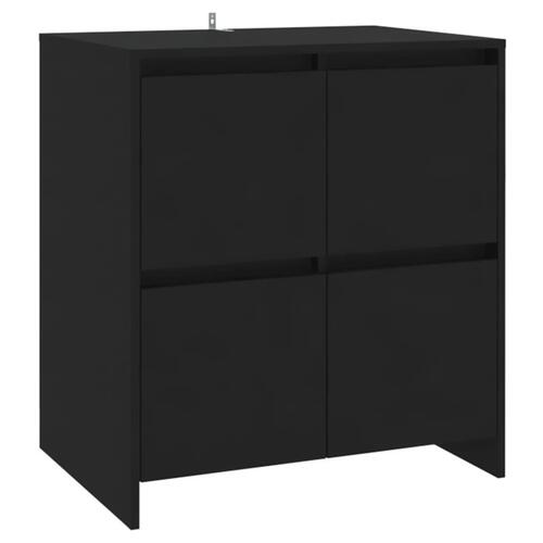 Skænk 70x41x75 cm konstrueret træ sort