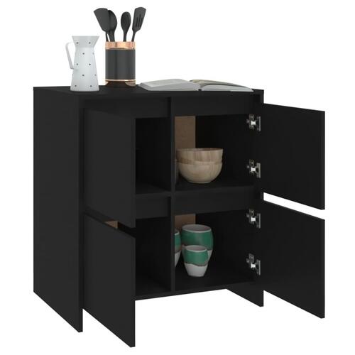 Skænk 70x41x75 cm konstrueret træ sort