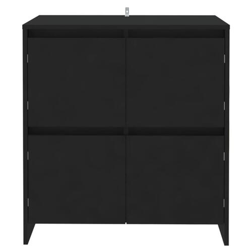 Skænk 70x41x75 cm konstrueret træ sort