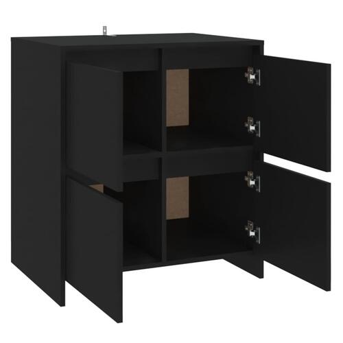 Skænk 70x41x75 cm konstrueret træ sort