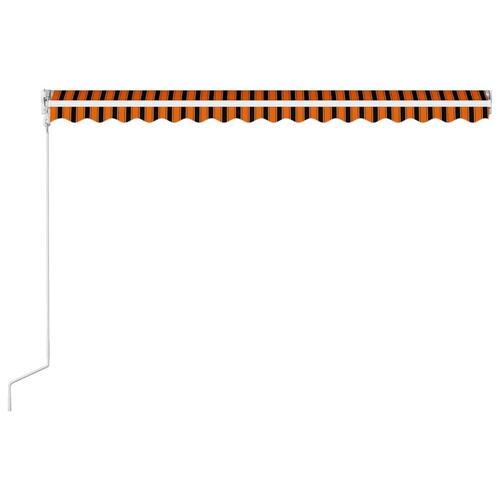 Automatisk foldemarkise 400 x 300 cm orange og brun