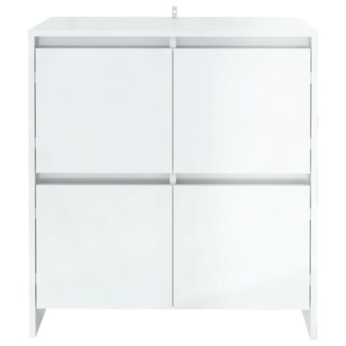 Skænk 70x41x75 cm konstrueret træ hvid højglans