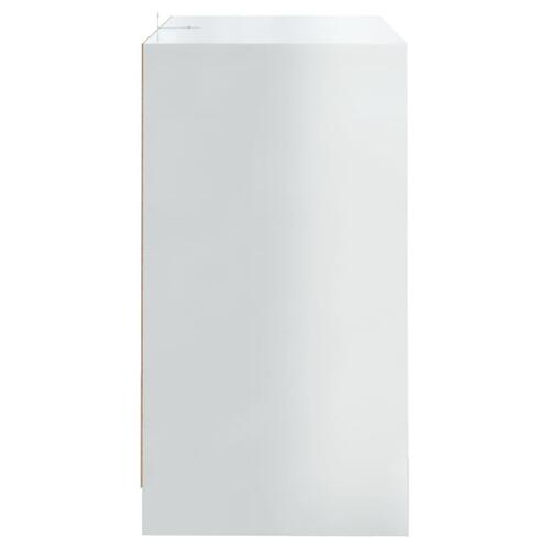 Skænk 70x41x75 cm konstrueret træ hvid højglans