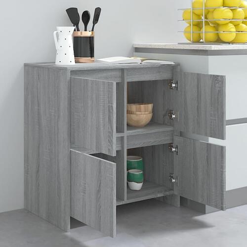 Skænk 70x41x75 cm konstrueret træ grå sonoma-eg