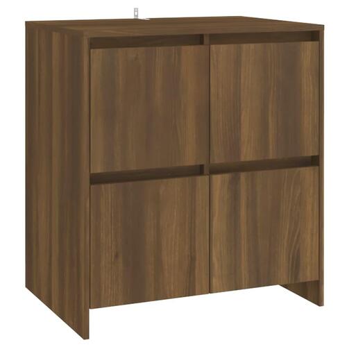 Skænk 70x41x75 cm konstrueret træ brun egetræsfarve