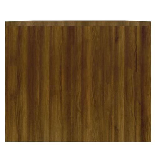 Sofabord 90x50x41,5 cm konstrueret træ brun egetræsfarve