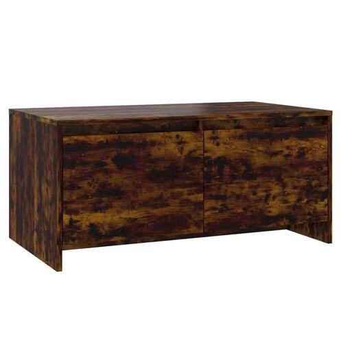 Sofabord 90x50x41,5 cm konstrueret træ røget egetræsfarve