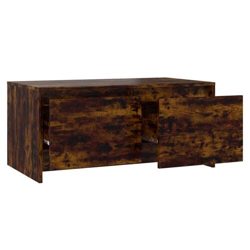 Sofabord 90x50x41,5 cm konstrueret træ røget egetræsfarve