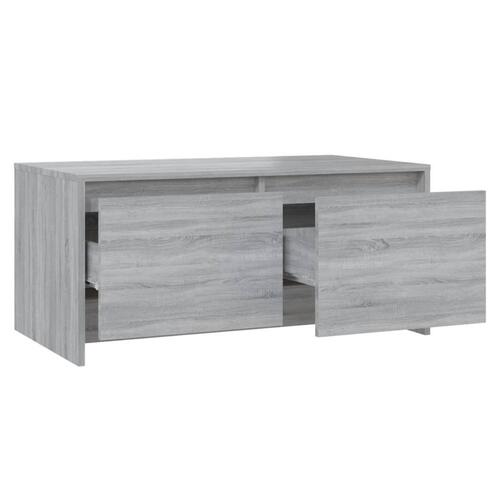 Sofabord 90x50x41,5 cm konstrueret træ grå sonoma-eg