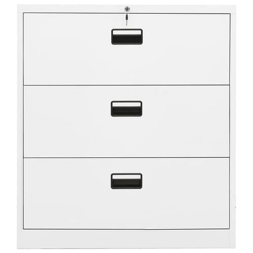 Arkivskab 90x46x103 cm stål hvid